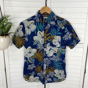 Cactus Man Ricky Singh Blue Hawaiian Shirt Short Sleeve Camp‎ Button Up Size S